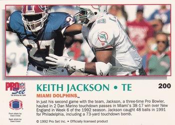1992 Pro Set Power #200 Keith Jackson Back