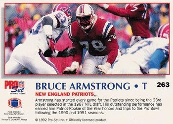 1992 Pro Set Power #263 Bruce Armstrong Back