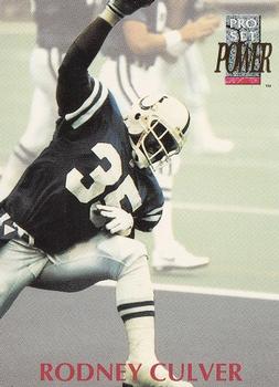 1992 Pro Set Power #312 Rodney Culver Front