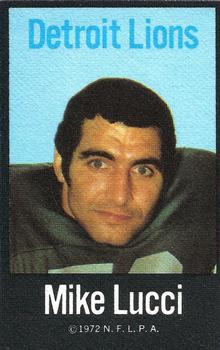 1972 NFLPA Fabric Cards #NNO Mike Lucci Front