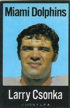 1972 NFLPA Fabric Cards #NNO Larry Csonka Front