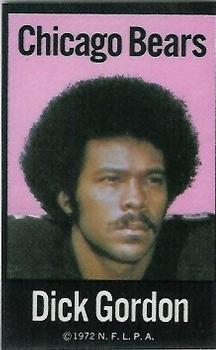1972 NFLPA Fabric Cards #NNO Dick Gordon Front