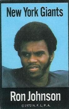 1972 NFLPA Fabric Cards #NNO Ron Johnson Front