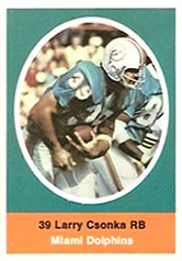 1972 Sunoco Stamps #NNO Larry Csonka Front