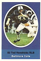 1972 Sunoco Stamps #NNO Ted Hendricks Front