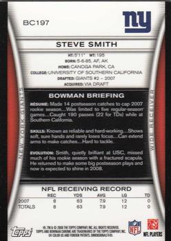 2008 Bowman Chrome #BC197 Steve Smith Back