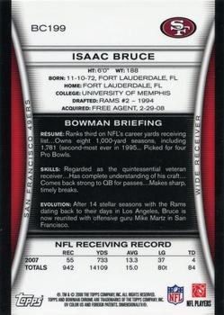 2008 Bowman Chrome #BC199 Isaac Bruce Back