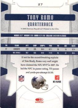 2008 Leaf Limited #27 Tony Romo Back