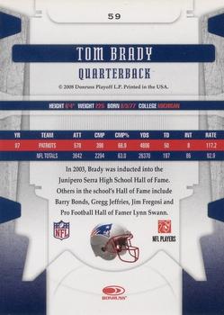 2008 Leaf Limited #59 Tom Brady Back