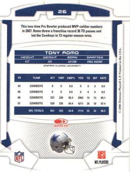2008 Leaf Rookies & Stars #26 Tony Romo Back