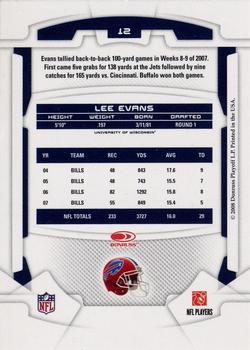 2008 Leaf Rookies & Stars #12 Lee Evans Back