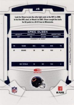 2008 Leaf Rookies & Stars #16 Greg Olsen Back