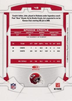 2008 Leaf Rookies & Stars #48 Brodie Croyle Back
