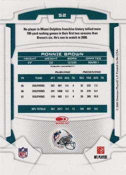 2008 Leaf Rookies & Stars #52 Ronnie Brown Back