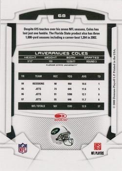 2008 Leaf Rookies & Stars #68 Laveranues Coles Back