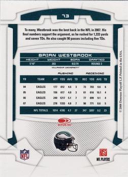 2008 Leaf Rookies & Stars #73 Brian Westbrook Back