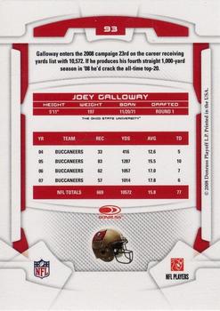 2008 Leaf Rookies & Stars #93 Joey Galloway Back
