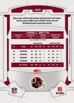 2008 Leaf Rookies & Stars #100 Ladell Betts Back