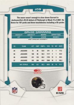 2008 Leaf Rookies & Stars #109 David Garrard Back
