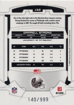2008 Leaf Rookies & Stars #132 Darrell Strong Back