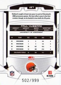2008 Leaf Rookies & Stars #167 Paul Hubbard Back