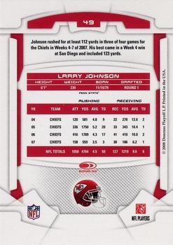 2008 Leaf Rookies & Stars Longevity #49 Larry Johnson Back