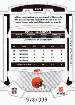 2008 Leaf Rookies & Stars Longevity #167 Paul Hubbard Back