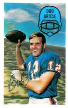 1970 Kellogg's #17 Bob Griese Front