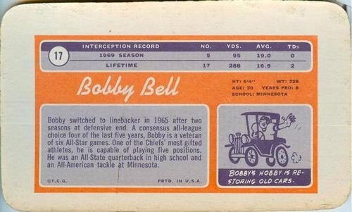 1970 Topps Super #17 Bobby Bell  Back