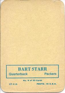 1970 Topps - Glossy #9 Bart Starr  Back