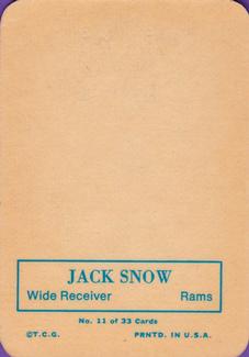 1970 Topps - Glossy #11 Jack Snow  Back