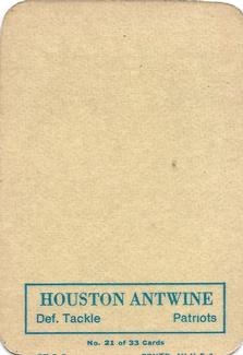1970 Topps - Glossy #21 Houston Antwine  Back