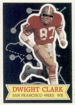 1984 Topps - 1984 NFL Football Stars Collector's Edition (Glossy Send-Ins) #20 Dwight Clark  Front