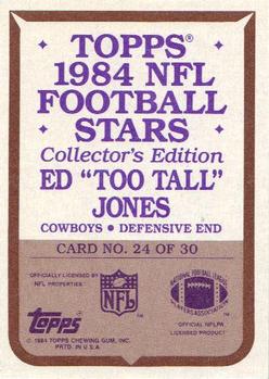 1984 Topps - 1984 NFL Football Stars Collector's Edition (Glossy Send-Ins) #24 Ed 