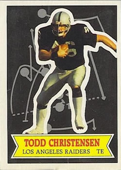 1984 Topps - 1984 NFL Football Stars Collector's Edition (Glossy Send-Ins) #29 Todd Christensen  Front