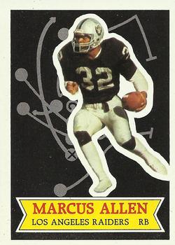 1984 Topps - 1984 NFL Football Stars Collector's Edition (Glossy Send-Ins) #1 Marcus Allen  Front