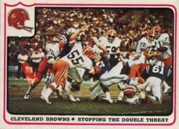 1976 Fleer Team Action #8 Stopping the Double Threat Front