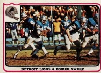 1976 Fleer Team Action #35 Power Sweep Front