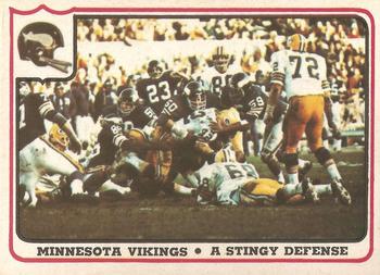 1976 Fleer Team Action #42 A Stingy Defense Front