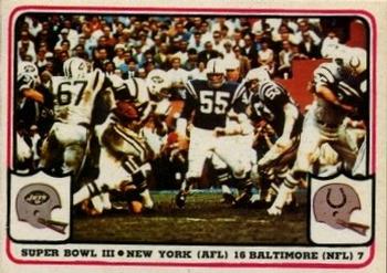 1976 Fleer Team Action #59 Super Bowl III Front