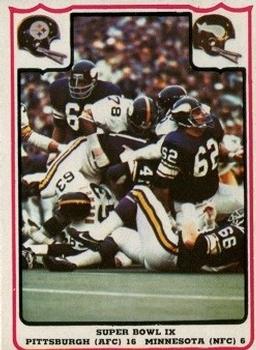 1976 Fleer Team Action #65 Super Bowl IX Front