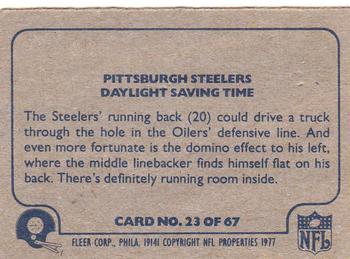 1977 Fleer Team Action #23 Daylight Saving Time Back