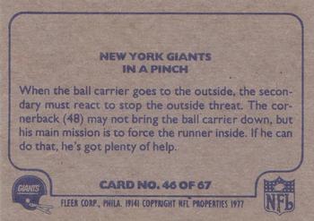 1977 Fleer Team Action #46 In a Pinch Back