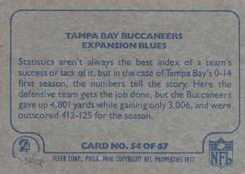 1977 Topps Ed Williams Tampa Bay Buccaneers Football Card #148