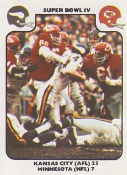 1977 Fleer Team Action #60 Super Bowl IV Front