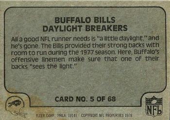 1978 Fleer Team Action #5 Daylight Breakers Back