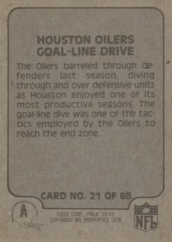 1978 Fleer Team Action #21 Goal-Line Drive Back
