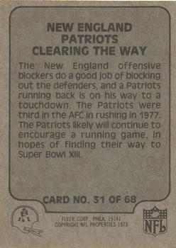 1978 Fleer Team Action #31 Clearing the Way Back
