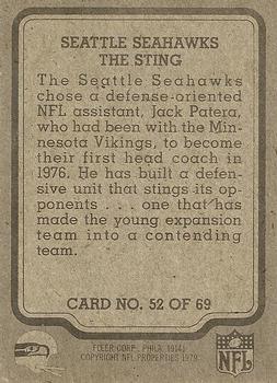 1979 Fleer Team Action #52 The Sting Back