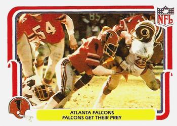 1980 Fleer Team Action #2 Falcons Get Their Prey Front